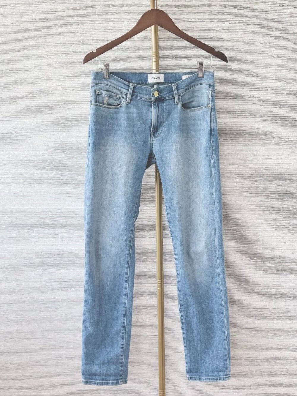 FRAME Le Garcon Ankle Sim Boyfriend Jeans in Florence - Size 26 - Picture 5 of 8